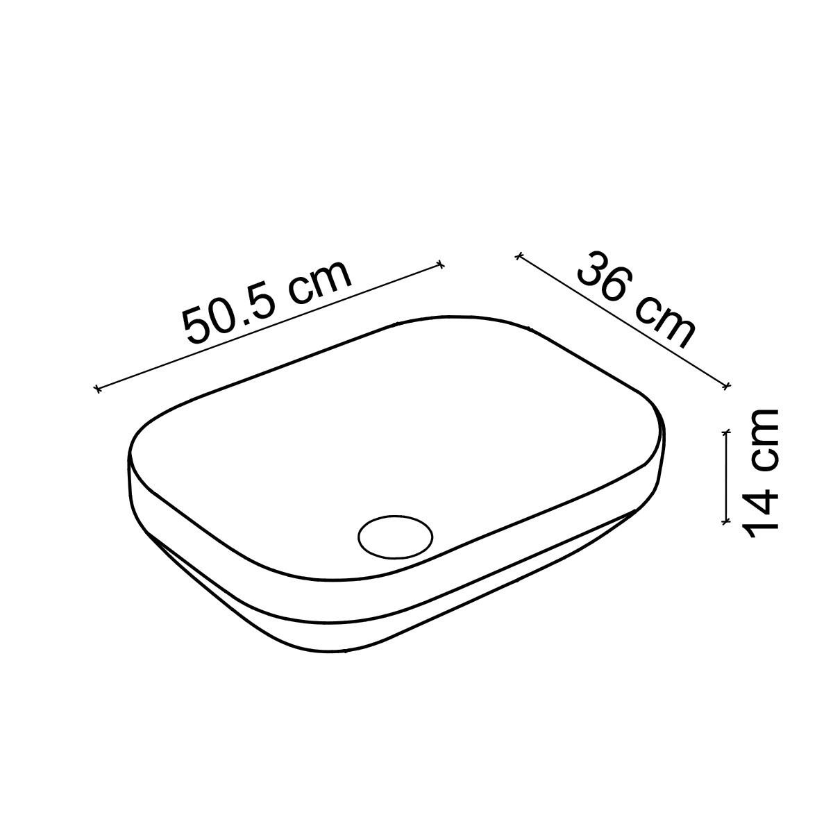 EY-4740MS Mat Siyah Tezgah Üstü Lavabo
