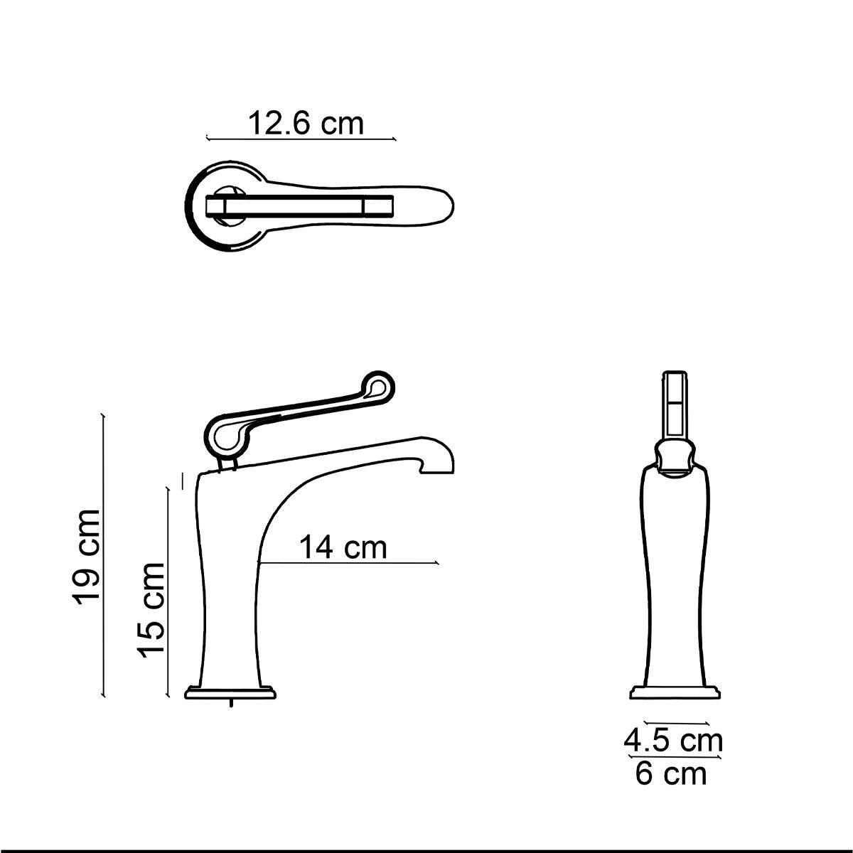 FA-6012 Fırçalanmış Altın Lavabo Bataryası