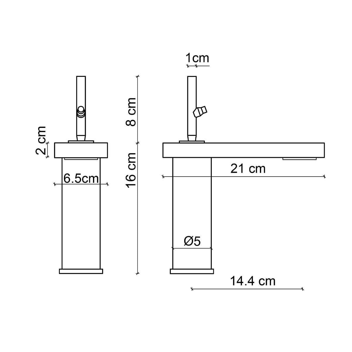 FA-8015 Mat Siyah Lavabo Bataryası