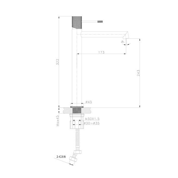 FM-2125 Siyah Lavabo Bataryası