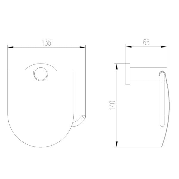FC-40103 Krom Tuvalet Kağıtlığı