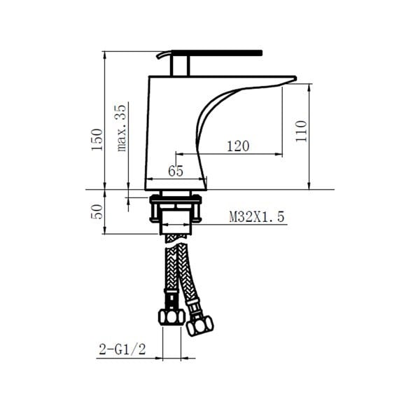 F-511 Krom Lavabo Bataryası