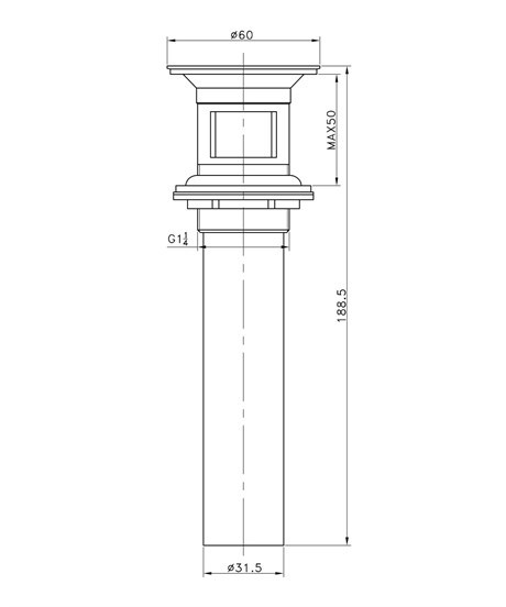 DR-10C Krom Sifon Üst Takımı (Tahliye Delikli)