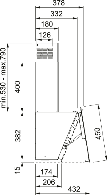 Davlumbaz Fpj 615 V Bk A 60 Cm Sıyah