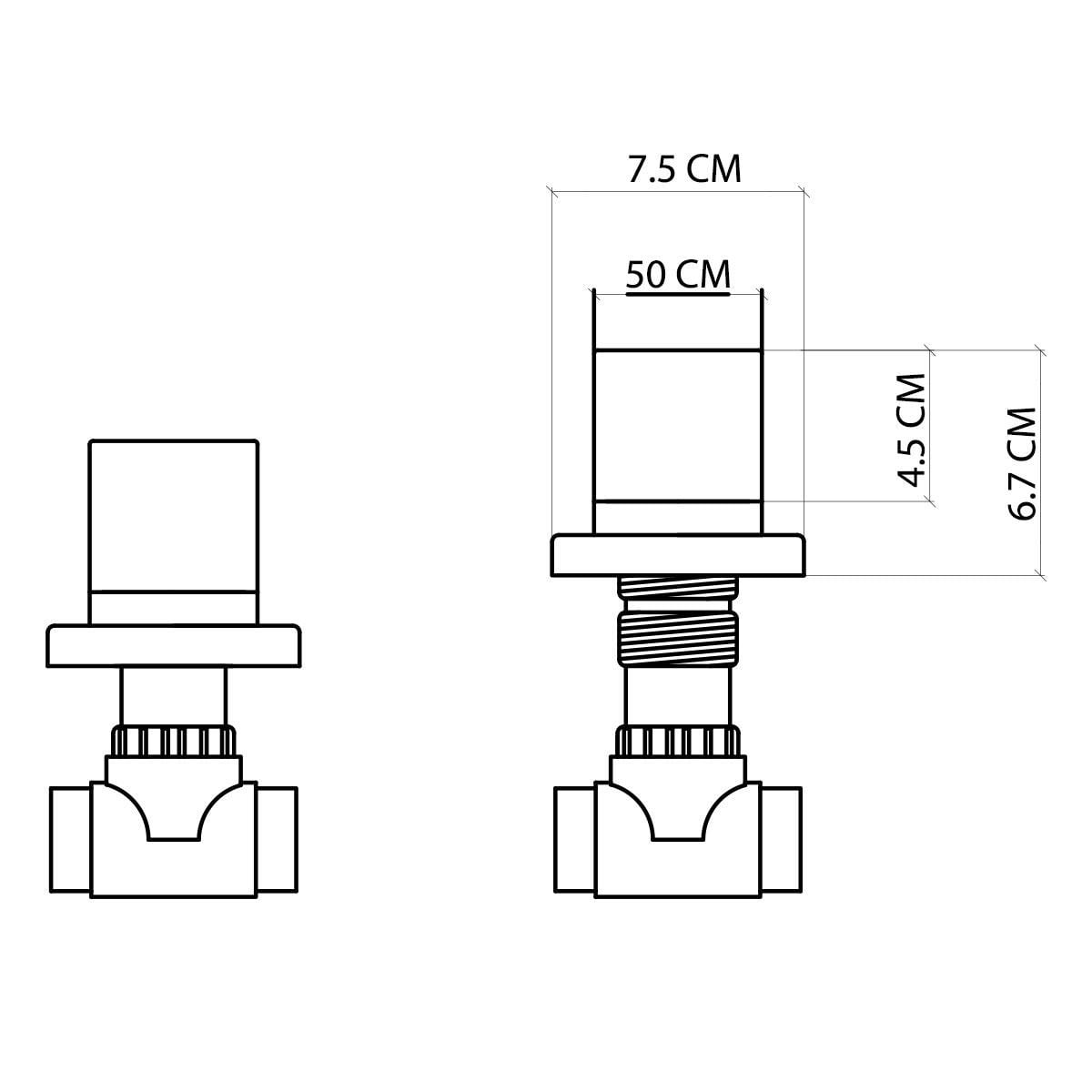 FSV-202 Ankastre Stop Valf Altın