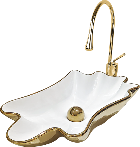Pure Istırıdye Gold Tezgah Üstü Çanak Lavabo Hnm-108 HNM-108