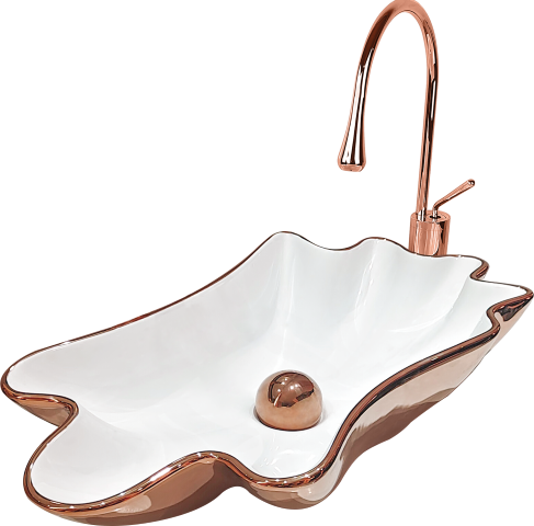 Pure Istırıdye Rose Gold Tezgah Üstü Çanak Lavabo Hnm-109 HNM-109