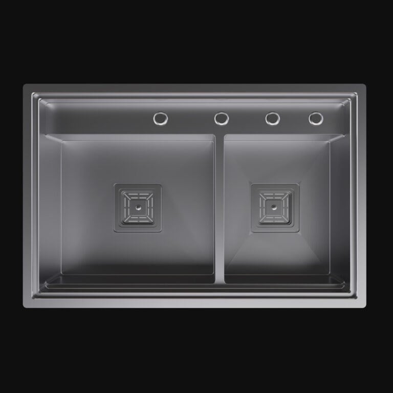 Inox 72x47 Çift Göz Paslanmaz Çelik Eviye KTC-107