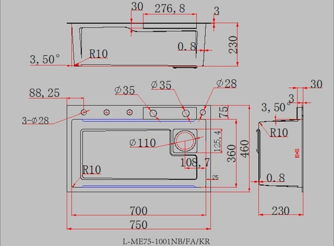 Lena Nano Black-Siyah Mutfak Evye Seti(Batarya Dahil)