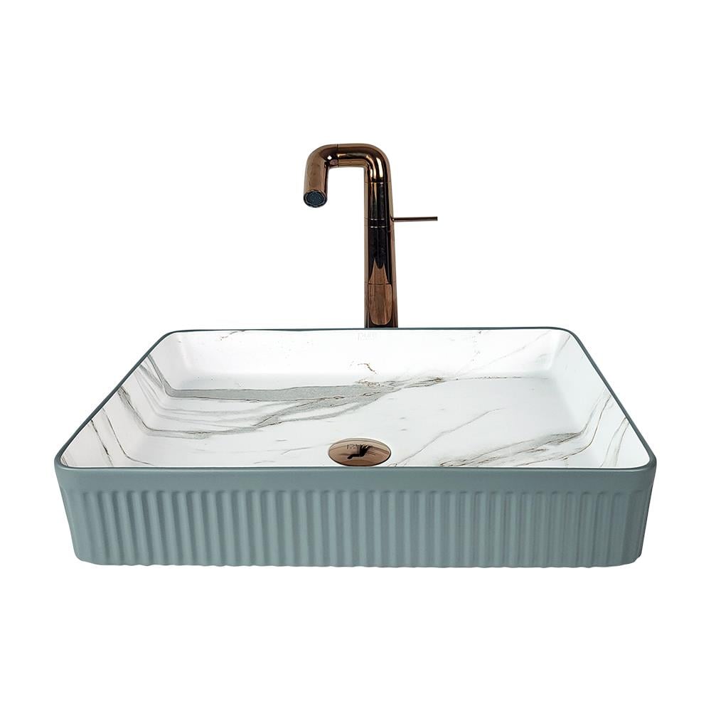 Marmo Mat Grı Calacatta Çanak Lavabo Mr-115 MR-115