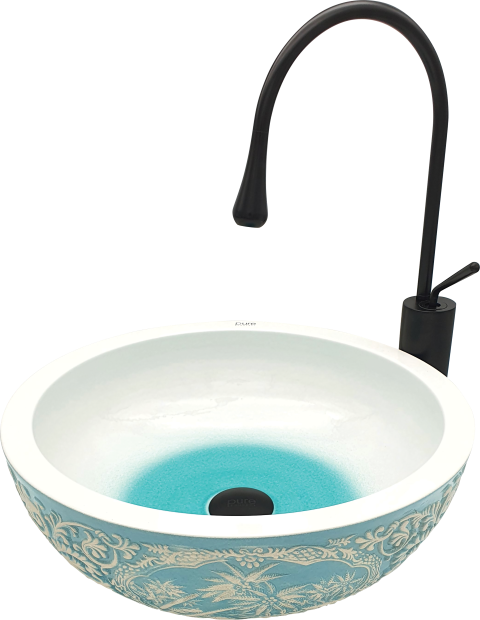 Pure Alaçatı Dekoratif Tezgah Üstü Çanak Lavabo Hnm-101