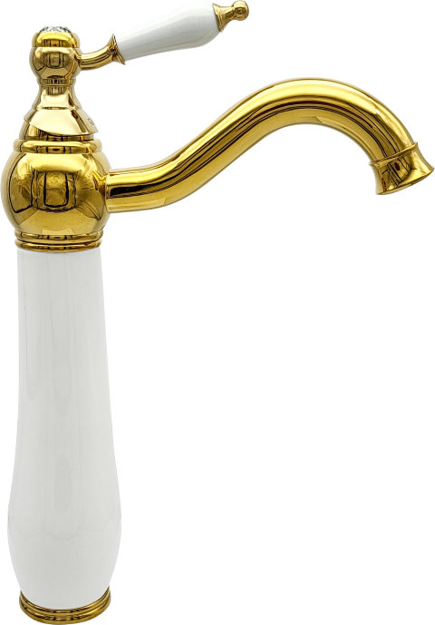 Beyaz Altın Çanak Lavabo Bataryası