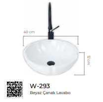 Beyaz Tezgah Üstü Çanak Lavabo