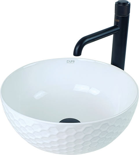 Pure Beyaz Tezgah Üstü Çanak Lavabo W-288
