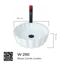 Pure Beyaz Tezgah Üstü Çanak Lavabo W-290