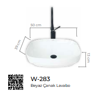 Beyaz Tezgah Üstü Çanak Lavabo