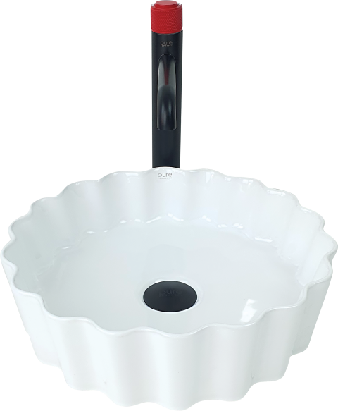 Pure Beyaz Tezgah Üstü Çanak Lavabo W-290