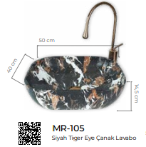 Siyah Tiger Eye Çanak Lavabo