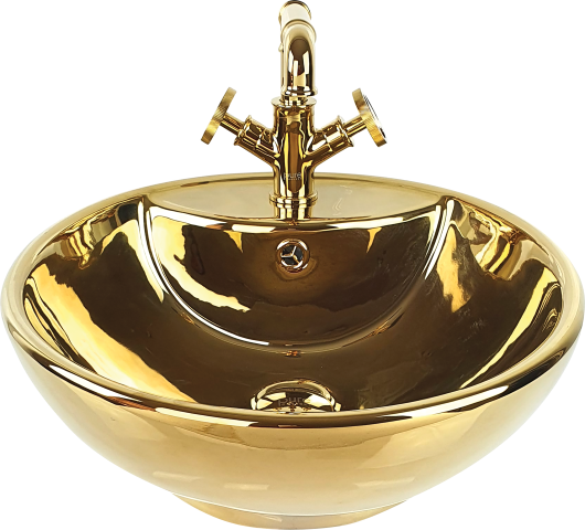 Pure Bowl Gold Tezgah Üstü Çanak Lavabo G-200
