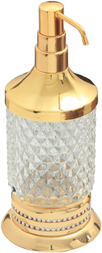 Pure Crystal / Pvd Gold takım Üstü Sıvı Sabunluk Aks-1102 AKS-1102