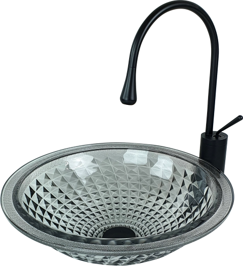 Alder Dekoratif Gümüş Cam Lavabo