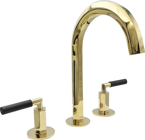Elegate Altın Üç Delikli Lavabo Bataryası