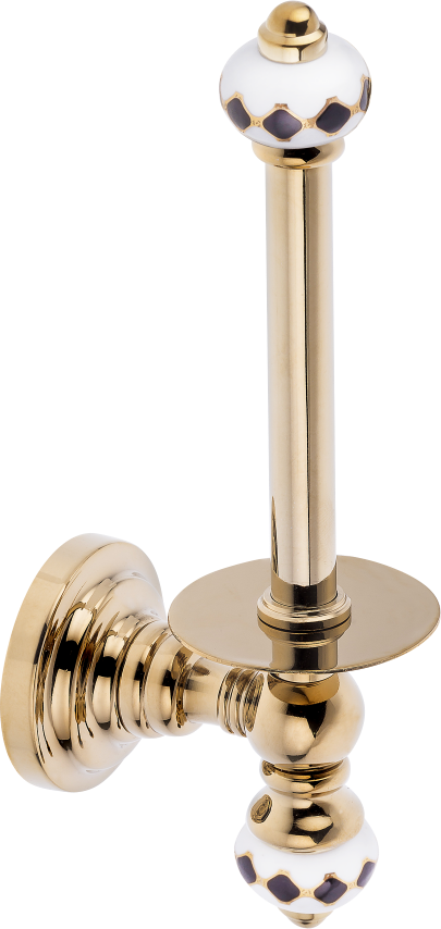 Pure Geometrik Siyah Altın / Pvd Gold Yedek Kağıtlık Aks-214 AKS-214