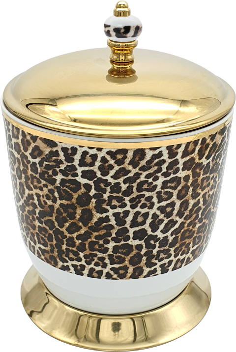 Pure Leopar Pvd Gold Çöp Kovası Kmr-5401 KMR-5401