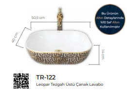 Pure Leopar Tezgah Üstü Çanak Lavabo Tr-122