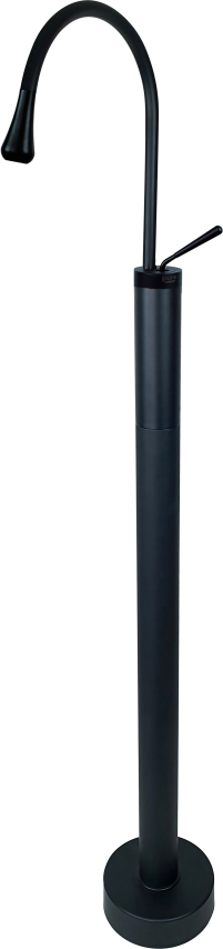 Pure Minimal Mat Siyah Yerden Bağlantılı Kolon Lavabo Armatürü Bf-221 BF-221