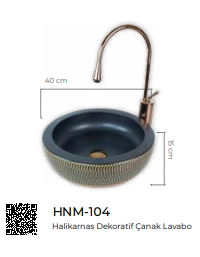 Pure Nicea Dekoratif Tezgah Üstü Çanak Lavabo Hnm-104