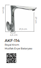 Royal Krom Mutfak Eviye Bataryası