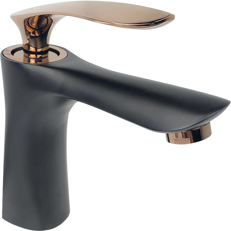 Royal Siyah Rose Gold Lavabo Bataryası