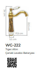 Tiger Altın Çanak Lavabo Bataryası