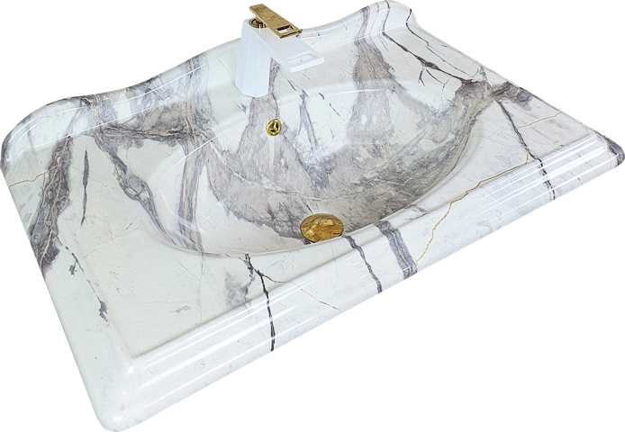 Pure Victorian Statuario Etajerli Lavabo Etj-103