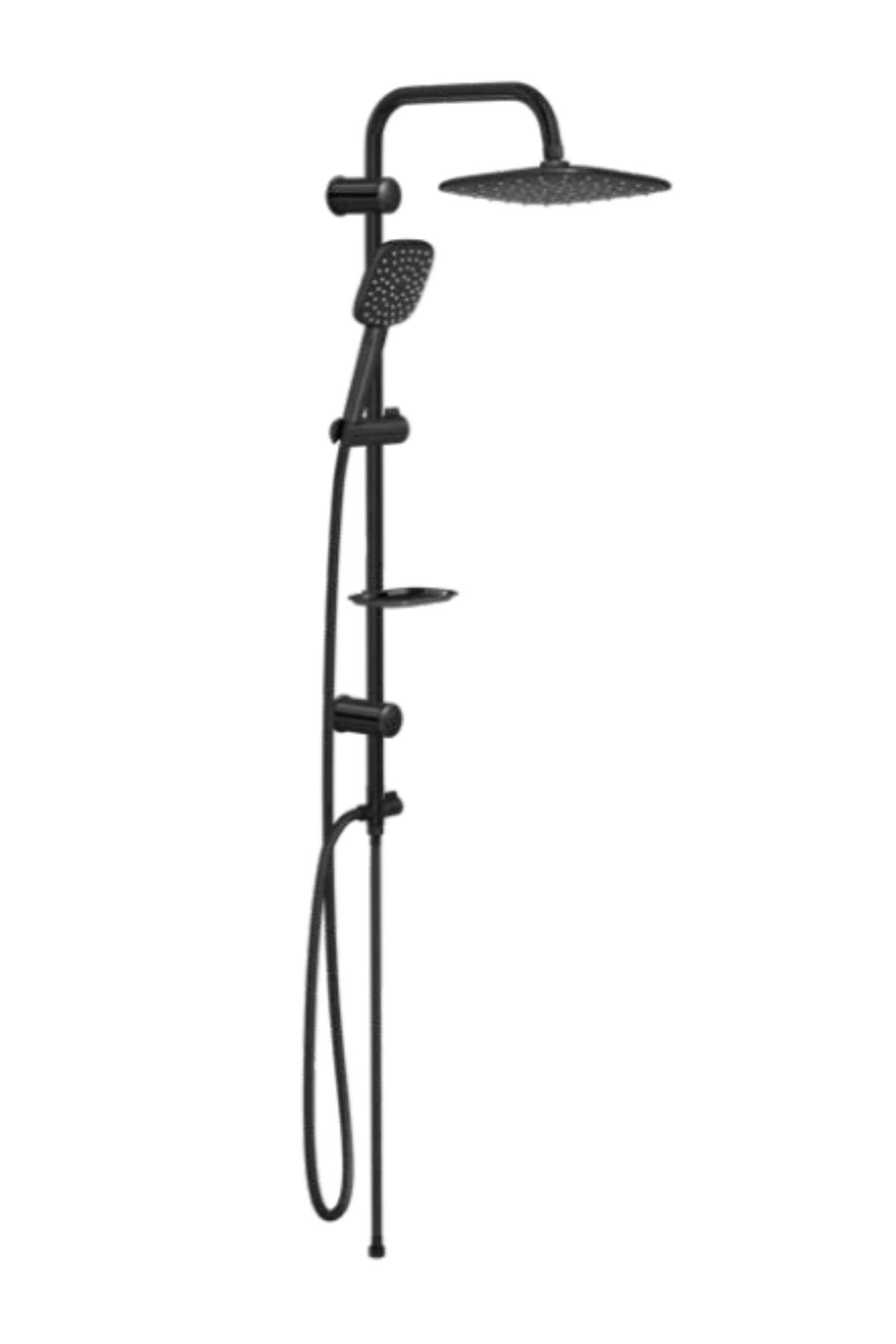 Sukar Aqua Jet Black Rain Paslanmaz Krom Duş takımi SB-5045-01