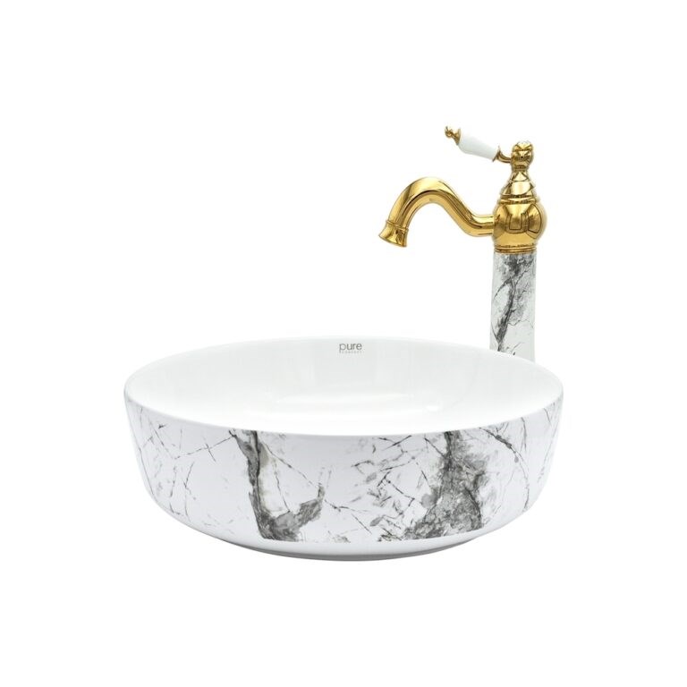 Sharp Calacatta 42 cm Çanak Lavabo TR-139