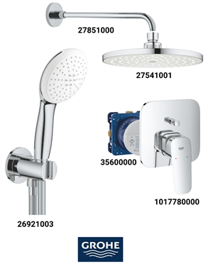 Cubeo Ankastre Banyo Bataryası Seti Gagasız(Oval Tepe Duşlu) 101778SET1