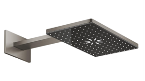 Aqua Tiles Antrasit Ankastre Tepe Duşu Set 400*230 Mm 2 Akışlı (Dirsek Dahil)