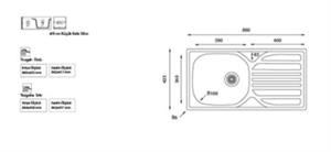 Barton Eco Dekorlu Sol Damlalıklı Tezgaha Sıfır