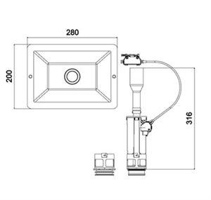 8cm Degısım Kıtı Büyük Panel Parlak Krom 15011-Pb