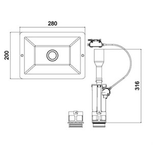 8cm Degısım Kıtı Büyük Panel Parlak Krom 15011-Pb