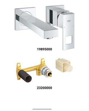 Eurocube Ankastre Lavabo Bataryası Seti (Sıvaaltı Dahil)