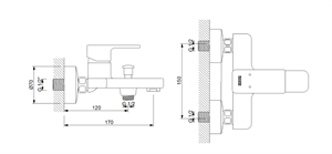 Drop Banyo Bataryası - Krom 241511