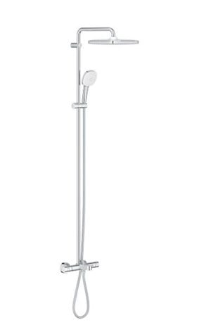 Tempesta Cube 250 Kolon Duş Sistemi+Termostatik Banyo Batarya Seti Gagalı