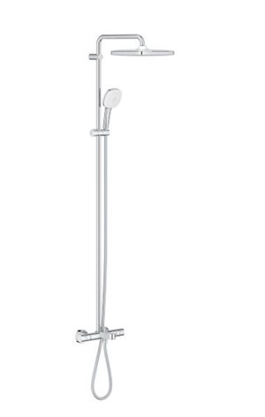 Tempesta Cube 250 Kolon Duş Sistemi+Termostatik Banyo Batarya Seti Gagalı