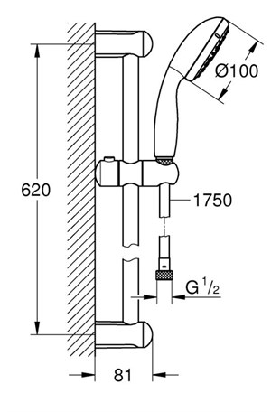 Ntempesta 100 3f Sürgülü Duş Seti 600 9,5l
