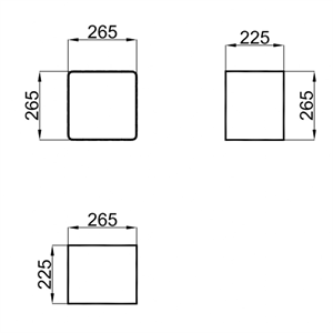 Kale Edge 26 Cm Kare Açık Raf Mod Antrasit / Vizon 