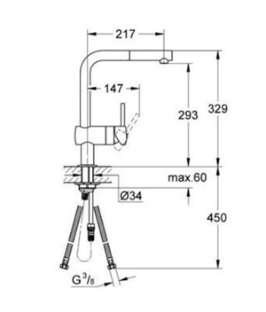 Grohe Minta Sipralli Evye Batarya