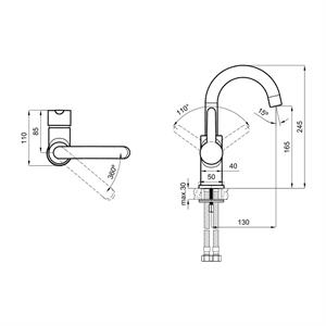 Kale Verde Döner Borulu Lavabo Bataryası 